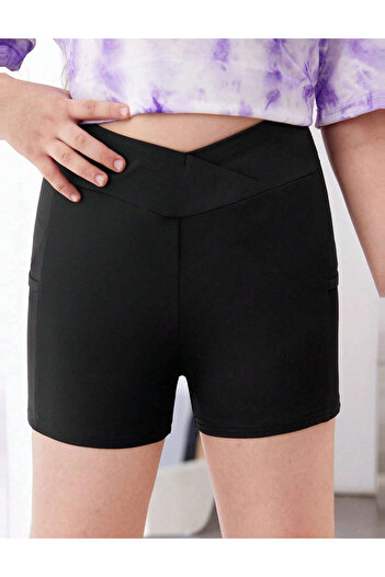 SHEIN short leggings, black