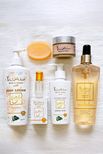 MUSK AL TAHARA 6 Products Sandal Musk Products for the Whole Body