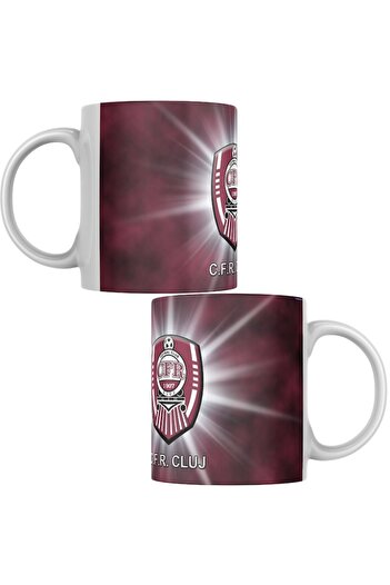 T&M Personalizare Personalized Mug 'CFR Cluj' v3, Football Club CFR Cluj, Sports, Football, Supporter, White, 330 ml