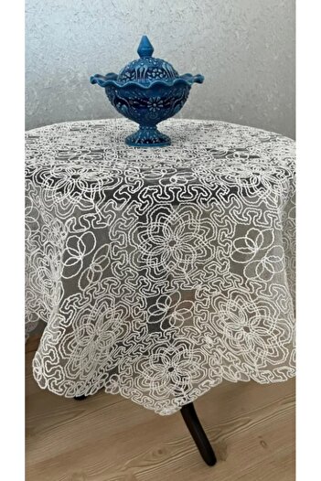 HepsitrentStore 90X90 Tulle Guipure Fiskos Table Coffee Table Cover