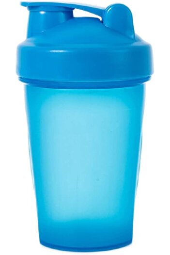 Generic Protein Shaker Bottle, 400ml Cup with Mixer Ball, Leakproof Flip-Cap Shaker for Supplements and Fitn