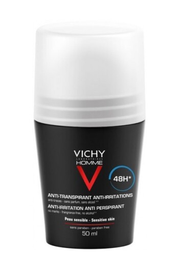 Vichy Homme 48H Antiperspirant Roll-On (For Sensitive Skin)
