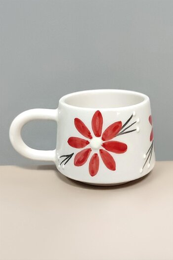 feryal Floral Patterned Ceramic Mug