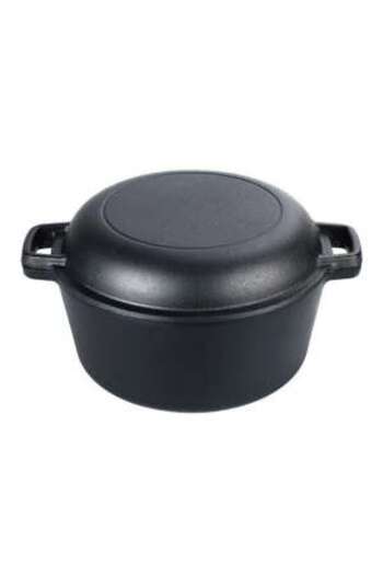 Perfect Home Cast Iron Pot with Lid, 2 in 1, 5 L, 26 cm,