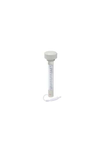 Mercaton Floating Thermometer with String for Measuring Pool Water Temperature, 19 x 5 cm, White