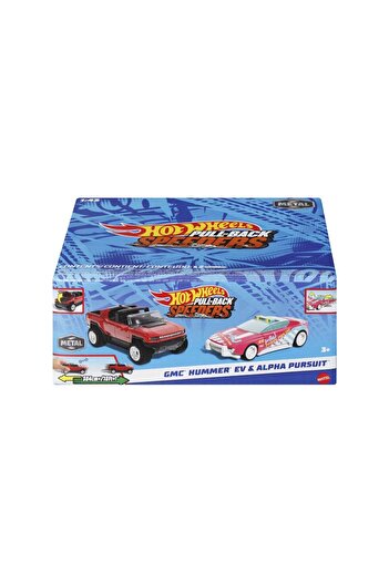 Mercaton HOT WHEELS SET 2 METAL CARS PULL BACK GMC HUMMER EV AND ALPHA PURSUIT 1:43