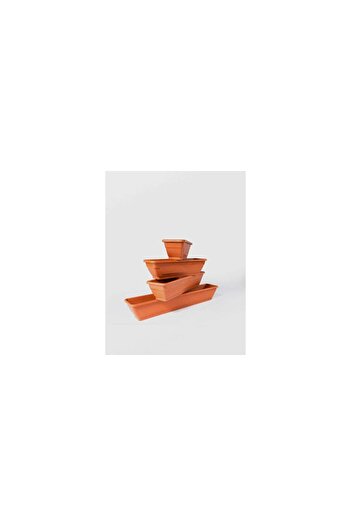 sterk Jardiniera lalea cu tavita, 40X16X19 cm, Plastic Maro