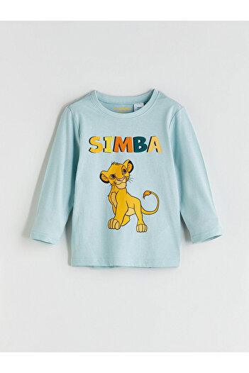 LC Waikiki Artı New Season Crew Neck Simba Printed Boys' Pajama Set