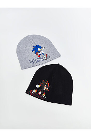 LC Waikiki Peak New Season Sonic Printed Boys' Beanie 2-Pack