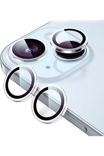 Glassology 9H Camera Lens Protector for iPhone 15/15 Plus – HD, Transparent, Night-Safe