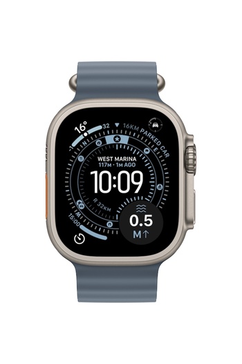 Apple Watch Ultra 3, GPS + Cellular, Titanium 49mm, Anchor Blue Ocean Band