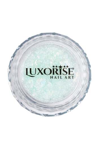 LUXORISE Laser Flakes Nail Pigment, Cosmic Mint