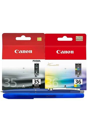 Canon Original Ink Cartridge Set 1xPGI-35Bk, 1xCLI-36 Color, kPix Schneider and Pix Radius
