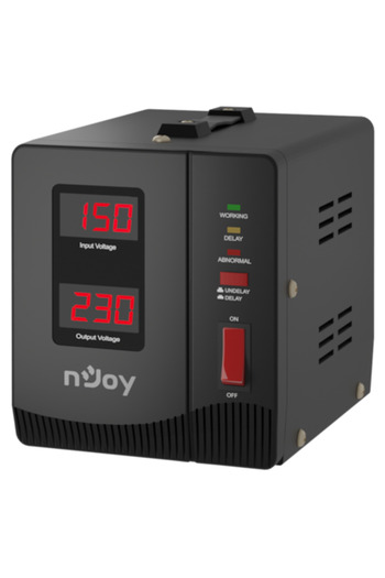 nJoy Voltage Stabilizer Alvis 1000, 1000VA/600W, LCD Display