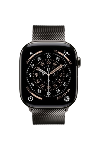 Apple Watch 11 GPS + Cellular, Slate Titanium 46mm, Slate Milanese Loop