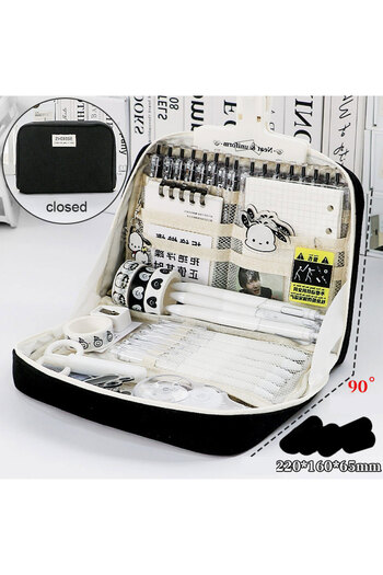 Choice Black Kawaii Pencil Case Large Capacity Bag Pouch Box For Girls Japanese Korean Schools Offices Supp