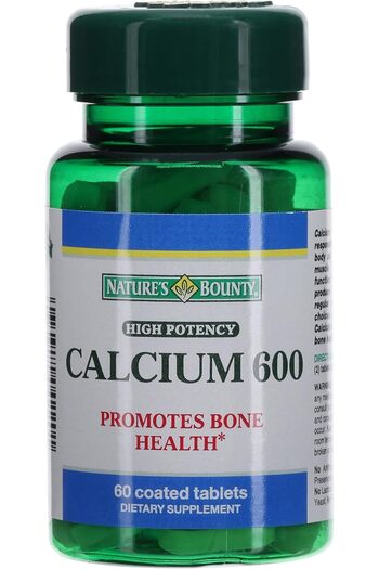 Nature's Bounty High Calcium 600 Supplement, 60 Tablets