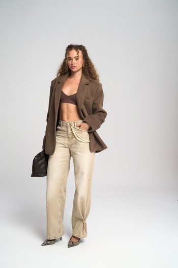 MAİ COLLECTİON Howell Light Brown Blazer Jacket