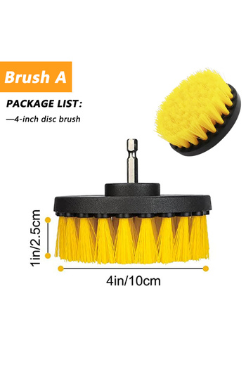 Choice6 Brush A Electric Scrubber Grill Brush Kit 2/3.5/4'' Power Cleaning Brush for Car Bathroom Floor, Tub