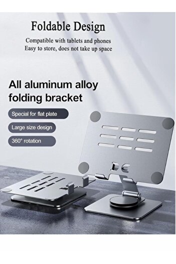 Generic 360 Degree Adjustable iPad Stand Foldable Tablet Holder Desktop Stand for iPad