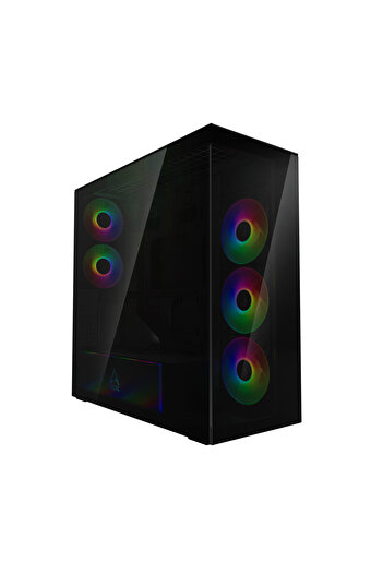 Arctic Xtender VG case, MiddleTower, E-ATX, PCIe riser included, Black