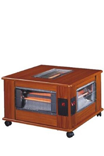 HOME MASTER HM-2640 Wooden Electric Heater for Regulated Heat Distribution, 2000 Watt, 5 Sides
