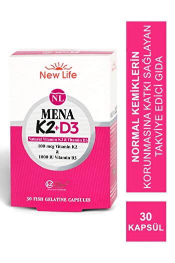 New Life Mena K2+D3 30 Capsules