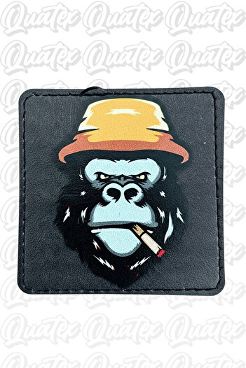 QUATEX Monkey Designed Velcro Leather Patch