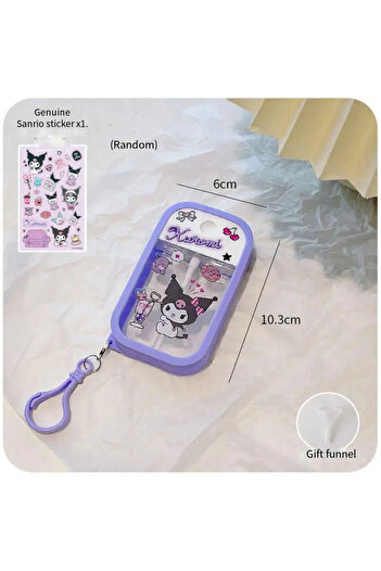 Miniso 1pcs Anime Sanrio Travel Perfume Bottle Refillable Kuromi Melody Hello Kitty Alcohol Bottle Cinnamor