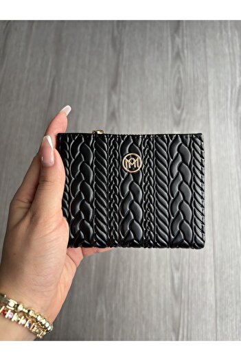 yako Livia Knitted Patterned Women's Wallet – with Card Holder and Coin Compartment, 12X9 cm