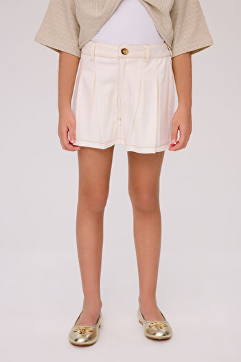 Tyess Girl Ecru Skirt
