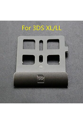 JCD Silver 1PC Original New SD Game Card Slot Cover Holder Frame for 3DS LL 3DS XL Console Repair Parts