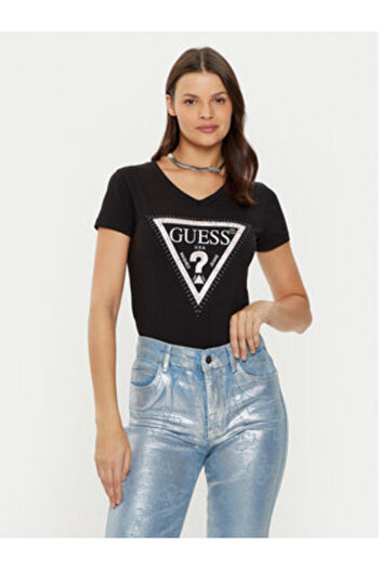 Guess Women's T-Shirt Black W5RI21J1314