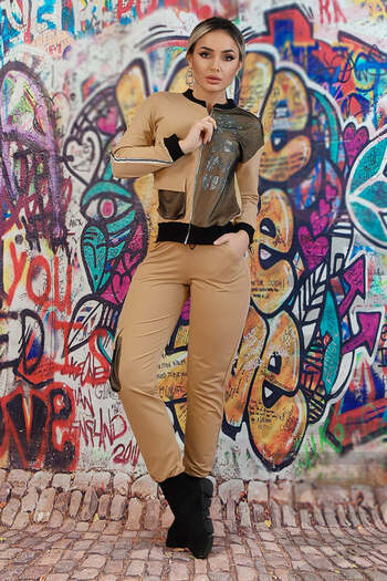 WildFashion Fashion tracksuit with mesh and rhinestones G823-1151