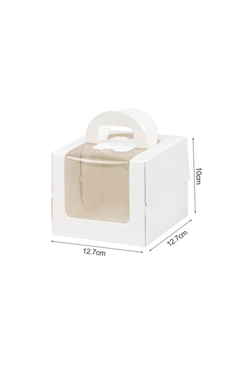 Choice 10pcs 13x13x10cm 10Pcs Cake Box with Clear Window Paper Gift Packaging Box Wedding Birthday Party Mu