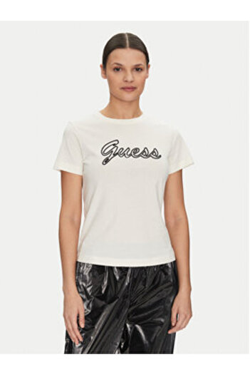 Guess Tricou damă ecru V5GI02K9RM1