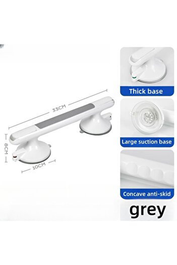 Choice 33cm gray 1PcBathroom Handrail to Prevent Falls Suction Cup Bathroom Tub Children Free Punch Handle