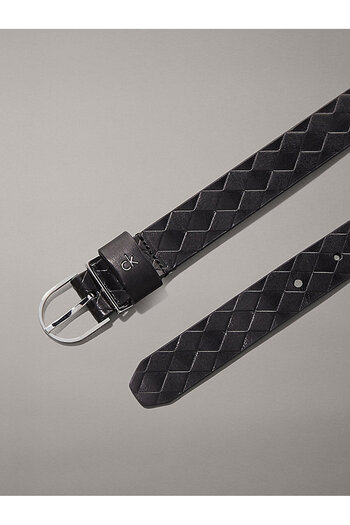 Calvin Klein Women's Ck Metal Round Buckle Belt