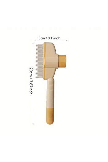 Choice Yellow Dual-Purpose Comb for Cats/Dogs - Floating Teeth Hair Remover Brush with Needle Design for Pe
