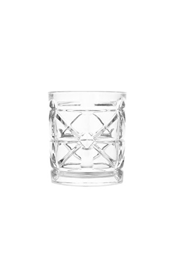 Delisoga Set 6 glasses thick glass 340 ml – Geo Cross, Bar Prestige