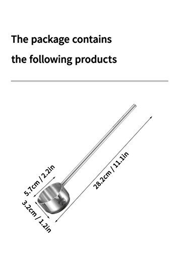 WORTHBUY A Style M Multifunctional Sauce Spoons 304 Stainless Steel Seasoning Oil Spoon With Long Ha