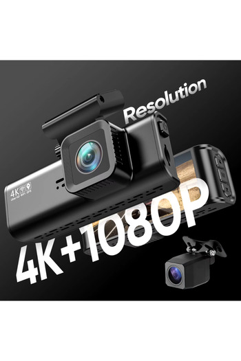 Taggo Camera auto 4K, ecran LCD + camera spate 1080P DVR WIFI
