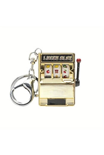 dalimag Mini Slot Machine Keychain Decorative, Gold