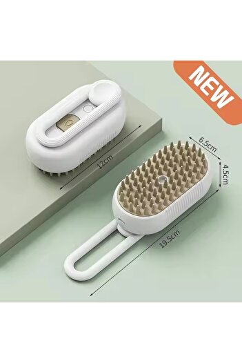 Choice White 3合1 Dog Hair Brush Cat Hair Brush Electric Pet Cleaning Brush Steam Spray Brush Massage Hair R