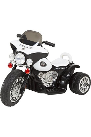 As Kids Motorcycle Ride-On Toy - 3-Wheel Battery-Powered Motorcycle for Children Ages 3+ with Police St