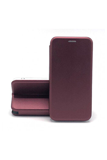Optim Solution Book Case for Samsung Galaxy A01 Core, Proficient Protection, Burgundy