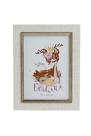 SHOPIENS Photo Frame 1280-D-A 407 S 57, Rectangular, 18 x 13 cm, Cream, Plastic