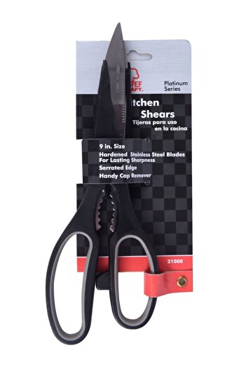 Chef Craft Stainless Steel Kitchen Shears Black 9 Inch