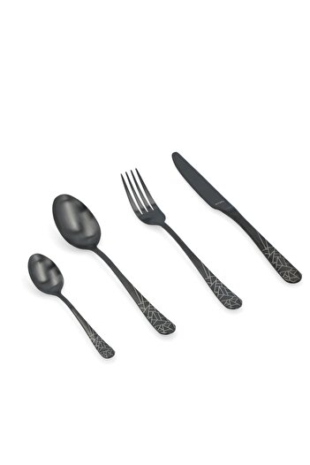 Amefa Austin 16-Piece Black Flatware Set