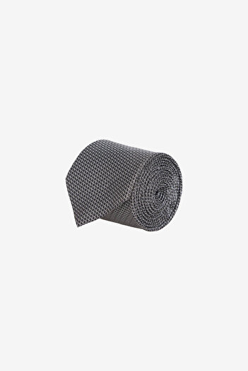ALTINYILDIZ CLASSICS Men's Black-White Patterned Tie